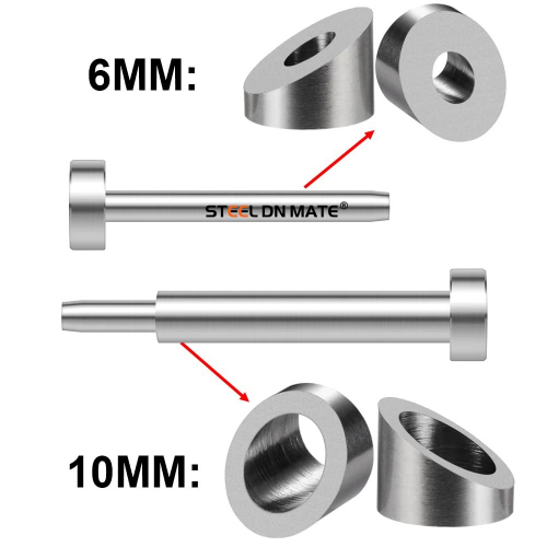 Steel DN Mate 30 Degree Angle Beveled Washer for 3/8" Cable Railing Kit/Hardware, T316 Stainless Steel Marine Grade Wood/Metal/Aluminum Posts, DIY Balustrade 30 PCS DX10