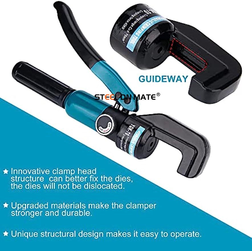 Steel DN Mate Upgrade Hydraulic Crimping Tool/Hydraulic Crimper with 9 Dies for Stainless Steel Cable Railing System, Cable Railing Hardware Hydraulic Crimping Tool DC03