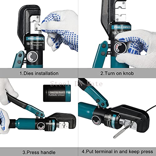 Steel DN Mate 100 Packs T316 Stainless Steel Right&Left Handed Thread Swage Lag Screws 220 Feet T316 1/8 Stainless Steel Aircraft Wire Rope with Cutter Hydraulic Crimping Tool/Hydraulic Crimper