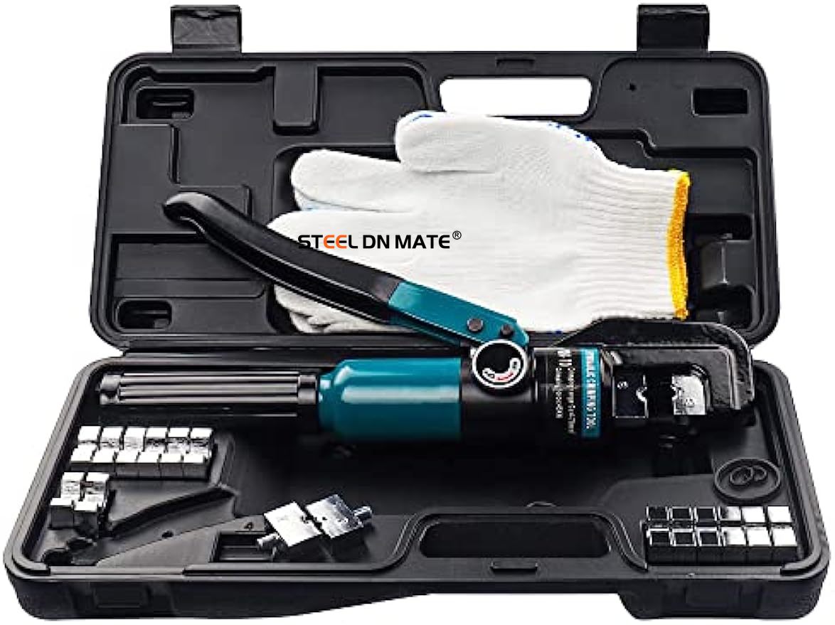 Steel DN Mate Hydraulic Crimping Tool/Hydraulic Crimper with Dies for Stainless Steel Cable Railing Hardware,Battery Cable Crimping Tool DC01