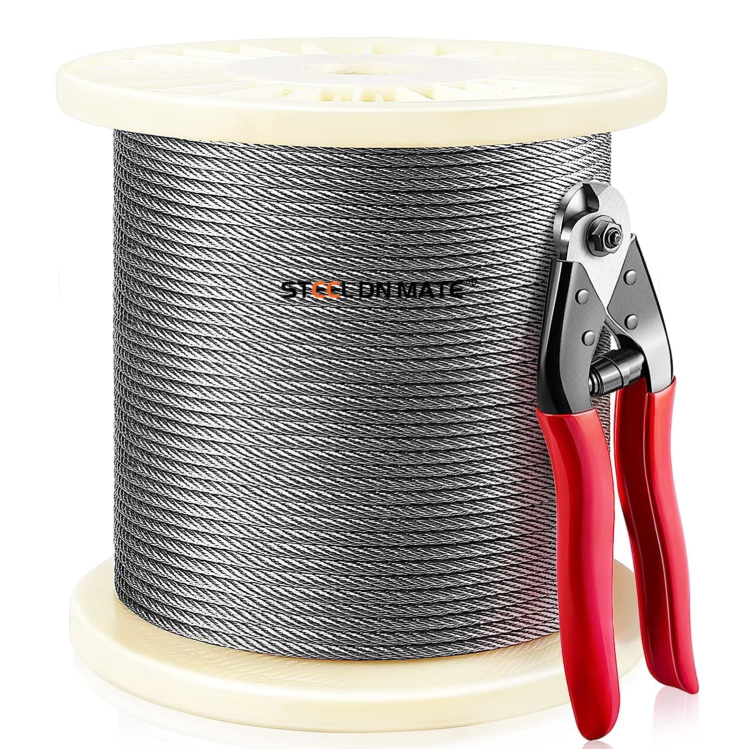 3/16" Stainless Steel Cable Railing Wire – 1x19 Type 316, 500 Feet Spool (Groove Industrial)